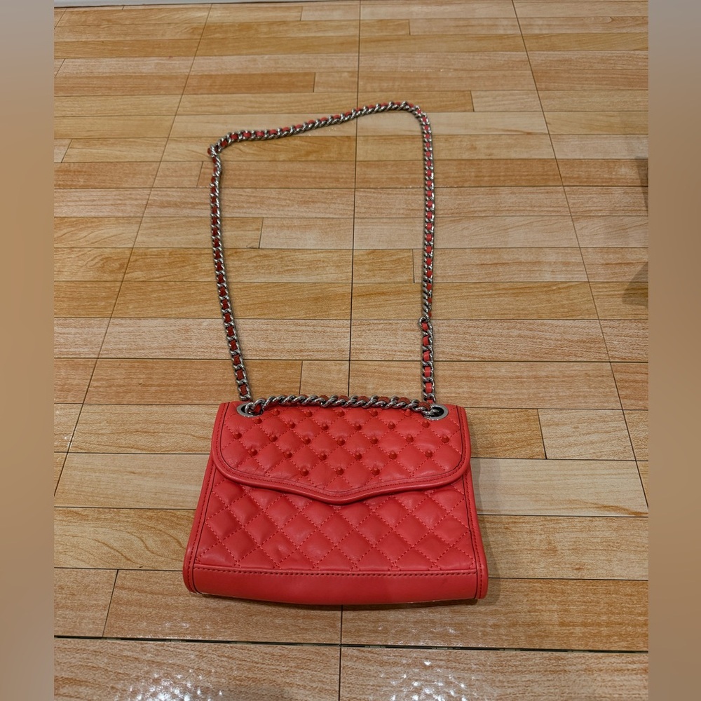Rebecca Minkoff Red/Pink Quilted Chain Shoulder Bag